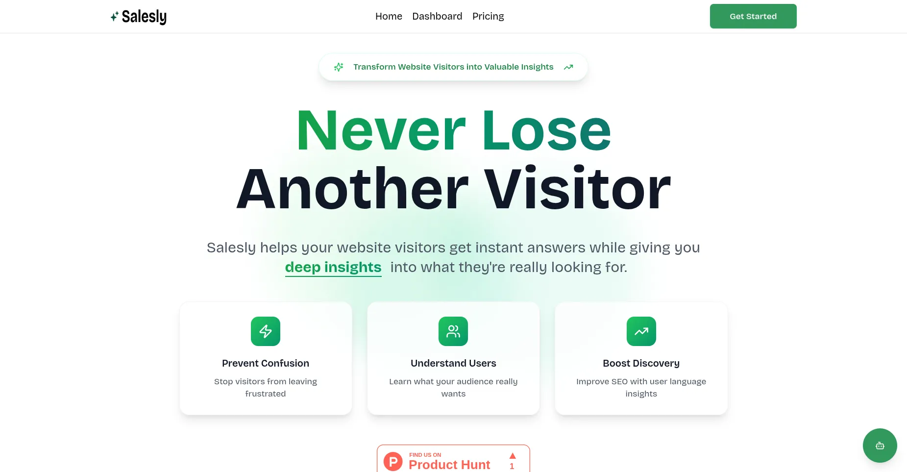 Salesly application preview